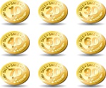 9 sales discount lables vector